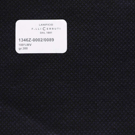 1346z-0002-0089 Cerruti Lanificio - Vải Suit 100% Wool - Xanh Dương Trơn